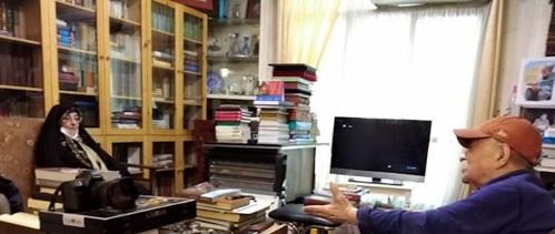 رییس سازمان اسناد و کتابخانه ملی ایران به دیدار سید عبدالله انوار رفت