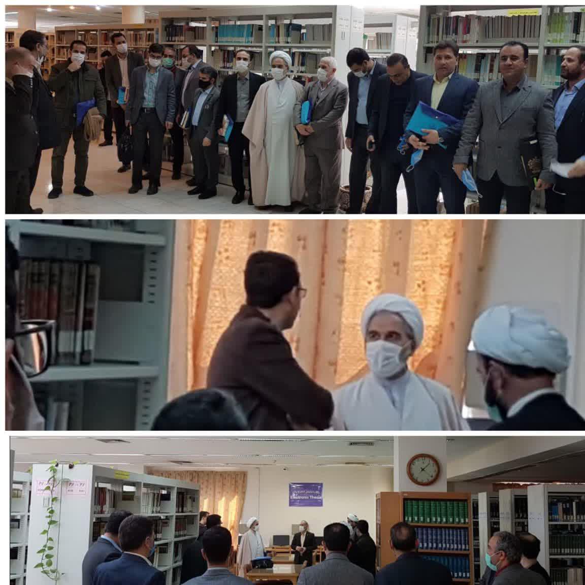 بازدید مدیر اسناد و کتابخانه ملی استان قم از کتابخانه پردیس فارابی دانشگاه تهران