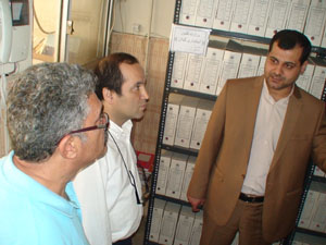 مهندس شکیب شهردار شهر ساحلی چاف از سازمان اسناد و کتابخانه ملی گیلان بازدید نمود 