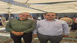 دیدار سعید زارع مدیر کل اسناد و کتابخانه ملی استان یزد با دکتر احسان کریمی میبدی مدیر کل صدا و سیمای مرکز یزد در مشهد مقدس